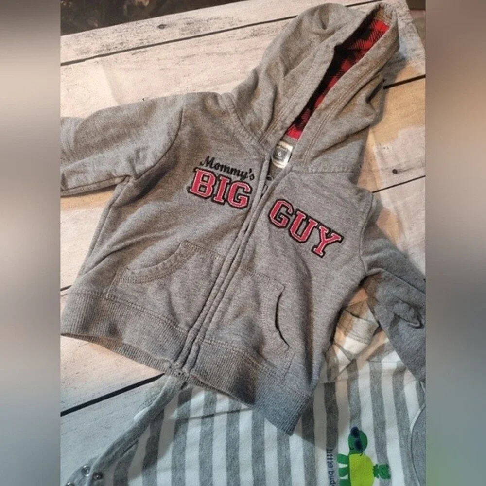 Carters Boy Jacket 6months Bodysuit 6-9/ 6-12month 4piece Bundle Set